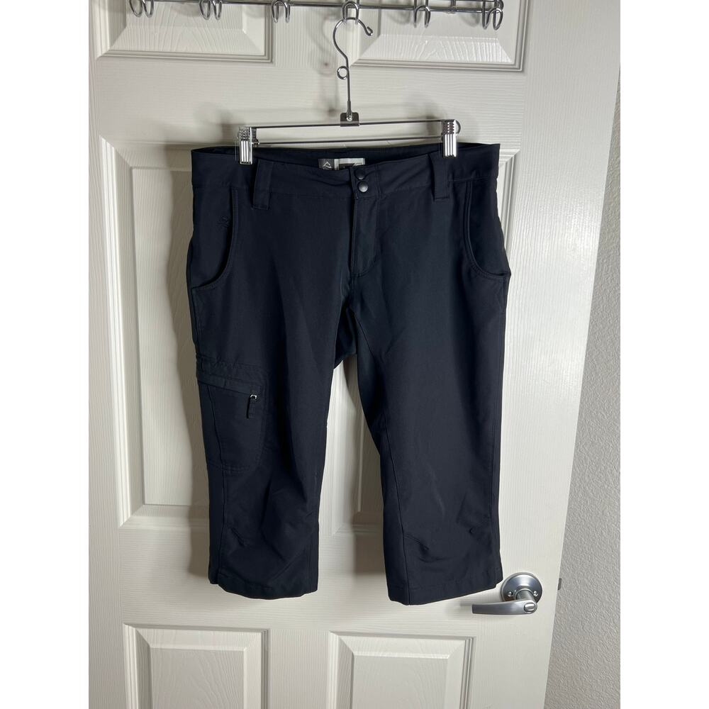 Alpine Design Women's Tech Series Cargo Capri Hiking Pants Black ~ Size 8